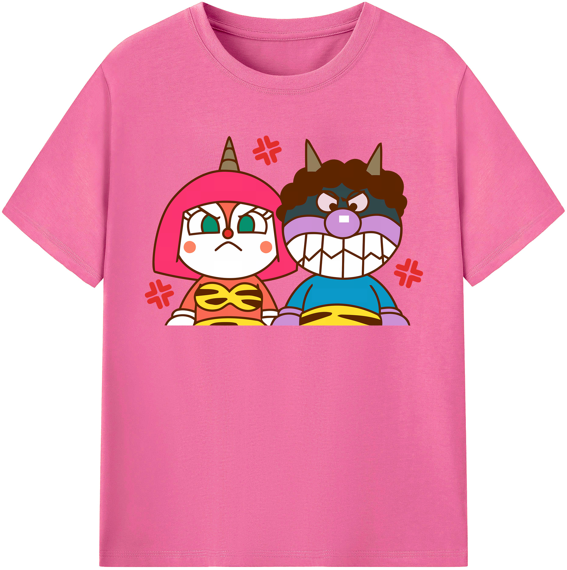 （画像用） アンパンマン Anpanman レディースカジュアルプリントTシャツ（綿100％）